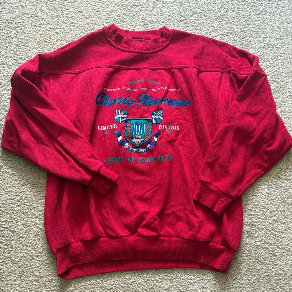 vintage red sweatshirt